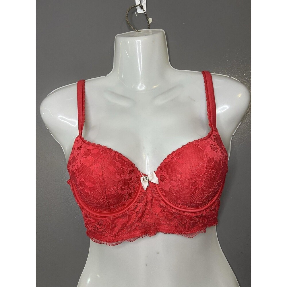 Victoria's Secret Body By Victoria Bra Womens 34B Pink Lace Demi Underwire
